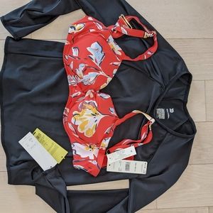 NWT Swim Lot - UPF rash guard and bathing suit top